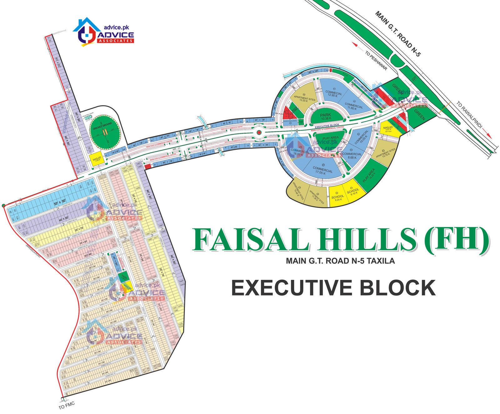 Faisal Hills Executive Block Map